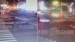 Video: tenía 1,81 de alcohol en sangre y chocó contra la valla de protección del Obelisco