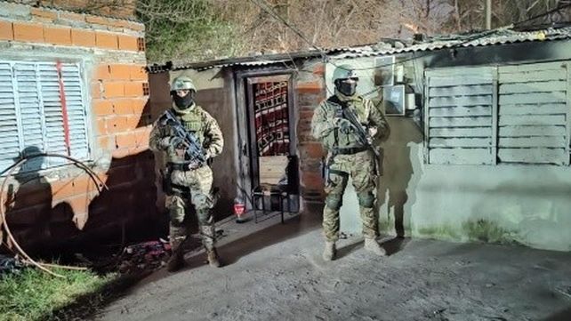 Una de las viviendas allanadas durante la investigación&nbsp; en barrio Ludueña&nbsp;