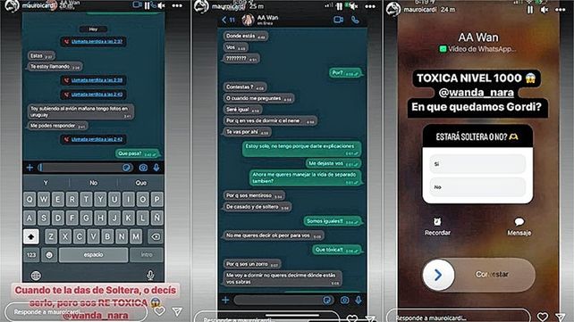 Escándalo: Mauro Icardi filtró chats con Wanda Nara