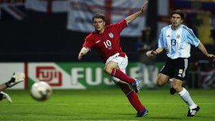 Michael Owen se enfrentó a Argentina en los mundiales de Francia 1998 y Corea y Japón 2002.