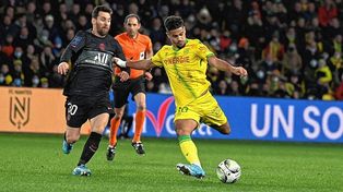 Messi no pudo hacer mucho en la derrota de PSG ante Nantes.