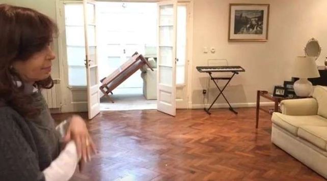 Cristina mostró en un video cómo quedó la residencia de la gobernadora Alicia Kirchner