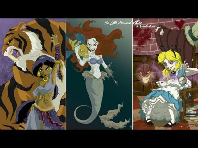 Las princesas de Disney se pusieron terroríficas