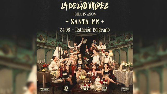 La Delio Valdéz regresa a Santa fe festejando sus 15 años