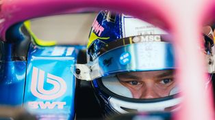 Paul Aron, en el Alpine de Franco Colapinto en Monza. El argentino corre el domingo el GP de Italia.