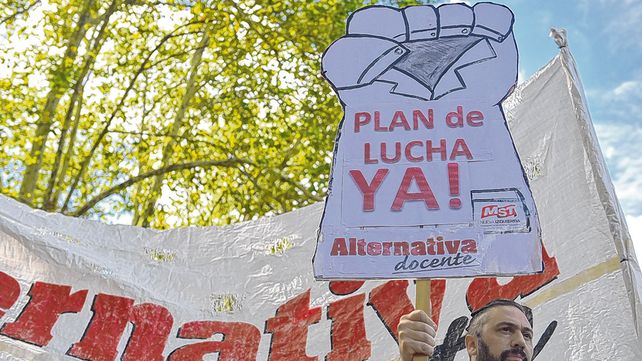 En pie de guerra. El sector docente ya lleva cuatro días de paro desde el inicio del ciclo lectivo