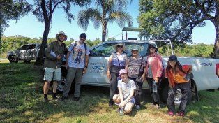 El contingente de científicas del CICyTTP-CONICET de la localidad de Diamante.