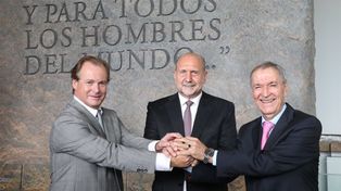 Perotti junto a&nbsp; el gobernador de Entre Ríos, Gustavo Bordet; y el de Córdoba, Juan Schiaretti