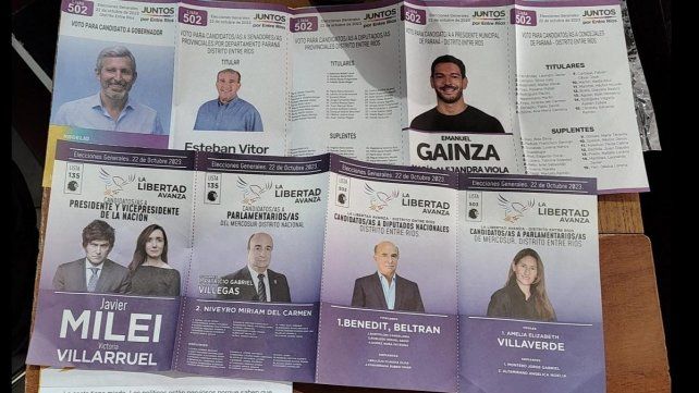 LLA dice que boletas de Milei-Frigerio no son legítimas