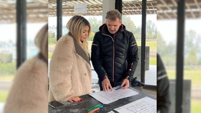 Tu capibara: Wanda Nara se mostró con L-Gante en medio de la renovación de su casa