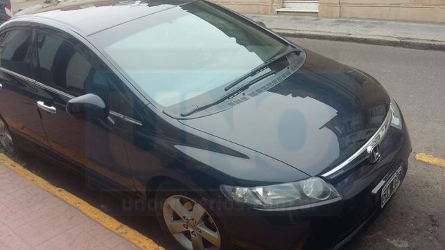 De alta gama. Los santafesinos se trasladaban en un Honda Civic.
