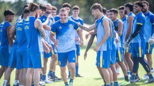Marco Ruben, en el día de su primer entrenamiento tras la vuelta al ruedo en el fútbol grande.