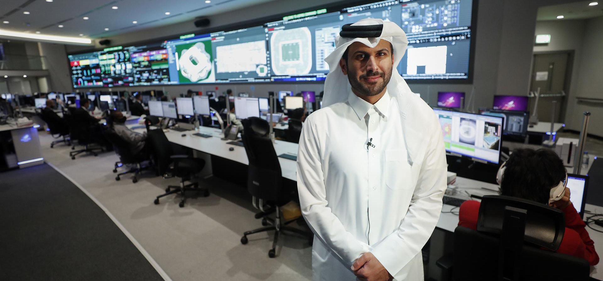 El director del Command and Control Centre, Hamad Ahmed al-Mohannadi, explicó en una entrevista a EFE que es “la primera vez” que para un evento deportivo se aplica un sistema que tradicionalmente se usa “en centros de seguridad o relacionados con actividades militares”. EFE/ Alberto Estévez
