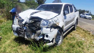 El conductor de un auto se descompensó, se cruzó de carril y chocó contra una camioneta que circulaba en sentido contrario en la Autovía 14, en Federación&nbsp;