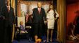 Javier Milei fue representado como un perrito faldero de Donald Trump. 