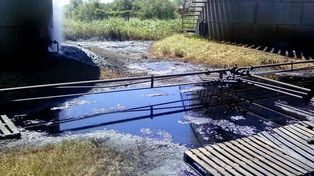 Restos de sustancias contaminantes. Peritos ambientales comprobaron que Carboquímica del Paraná cometió delito.
