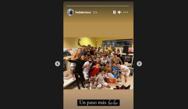 El festejo íntimo de los jugadores de Colón en San Juan