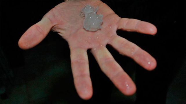 Granizó en Concordia durante esta madrugada