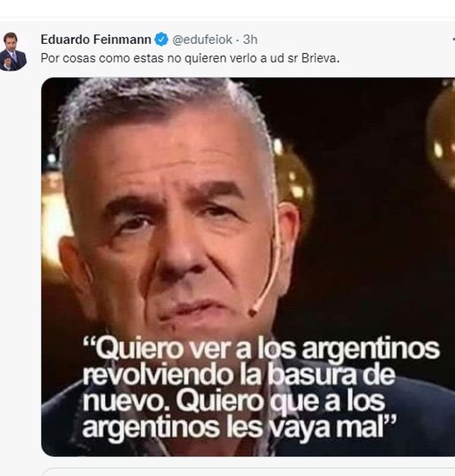 Dady Brieva dijo que la gente no tiene ganas de ir al teatro y Eduardo Feinmann lo fulminó