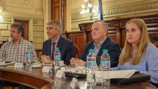 Senadores provinciales recibieron al ministro de Gobierno e Innovación Pública, Fabián Bastía; de Economía, Pablo Olivares; de Justicia y Seguridad, Pablo Cococcioni; y a la ministra de Igualdad y Desarrollo Humano, Victoria Tejeda.&nbsp;