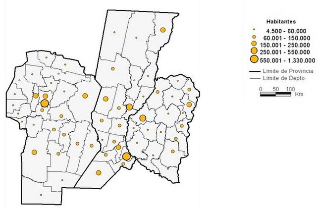 Ya se puede ver un mapa dinámico con datos demográficos y sociales de la Región Centro