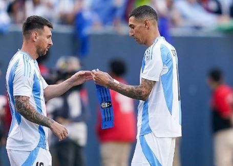 Lionel Messi y Angel Di María