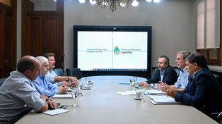 Fernando Vilella y Juan José Bahillo, en la primera reunión que mantuvieron por la transición en la Secretaría de Agricultura.