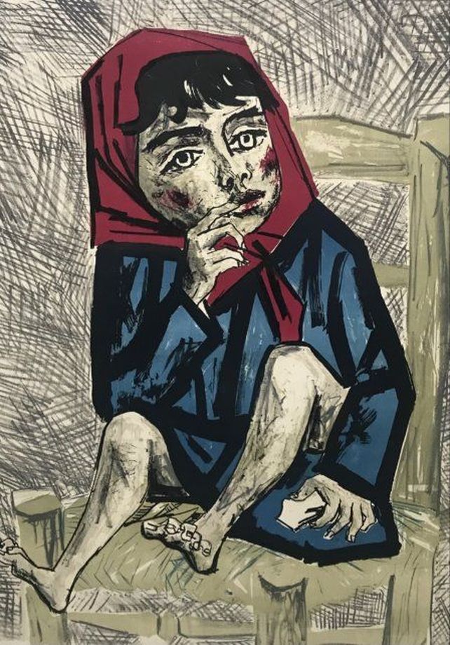 Litografía intervenida, de Antonio Berni. Una de las obras que estuvieron expuestas en la muestra.