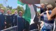 Video: un hombre con la bandera de Palestina intentó agredir a Javier Milei en Israel