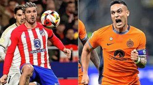 Con varios campeones del mundo en cancha, Inter y Atlético de Madrid juegan por los octavos de final de la Champions League.