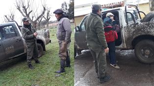 Rescataron a una mujer y su hijo  que estaban aislados por la lluvia