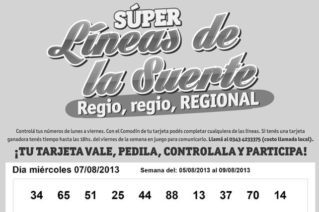 Seguí jugando con las Súper Líneas de las Suerte