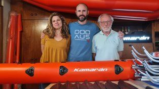 En Kamarán trabajan junto a Walter Sidler (centro), María de los Ángeles López y Carlos Sidler. &nbsp;