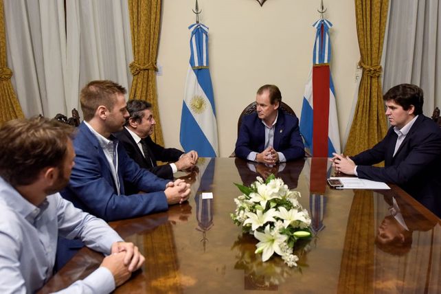 Reunión. Bordet y Gabás recibieron al empresario Lequio.