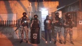 Una de las viviendas allanadas en Villa Gobernador Gálvez