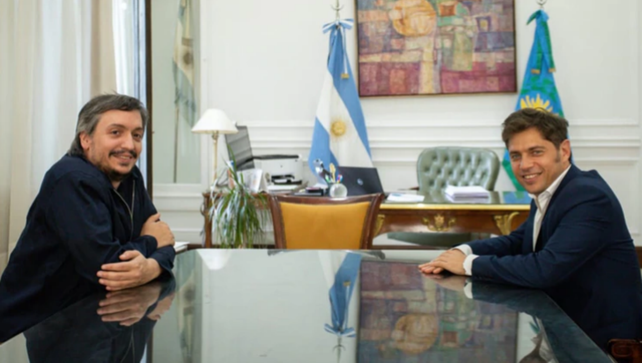 M&aacute;ximo Kirchner y el gobernador Kicillof.