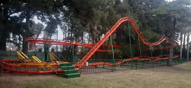 Rober Curia construyó una montaña rusa de 147 metros de recorrido y 7 metros de altura.