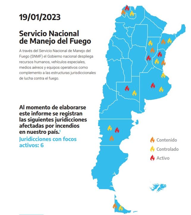 Entre Ríos con focos de incendios en cuatro departamentos