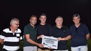 Club Bancario. El presidente comunal de Ybarlucea, Jorge Massón, participó de la inauguración de la sede.