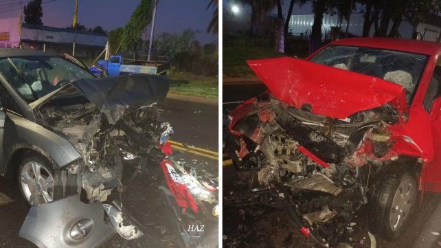 Paraná: dos autos chocaron en Avenida Almafuerte