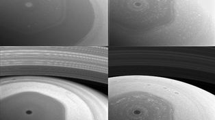 Una nave envió fotos de las extrañas tormentas hexagonales de Saturno
