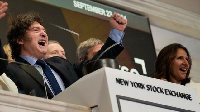 Javier Milei en Wall Street