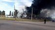 Se incendió un depósito de camiones en Santo Tomé, a la vera del acceso por Ruta Nacional 19