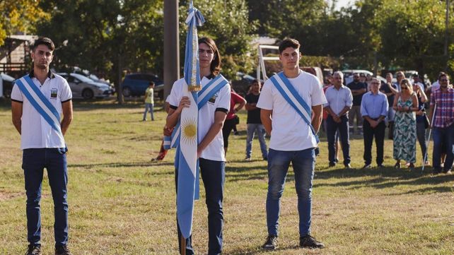 Emotivo. La Agrotécnica Julio Maiztegui tuvo el viernes su acto de apertura de ciclo en Ricardone.