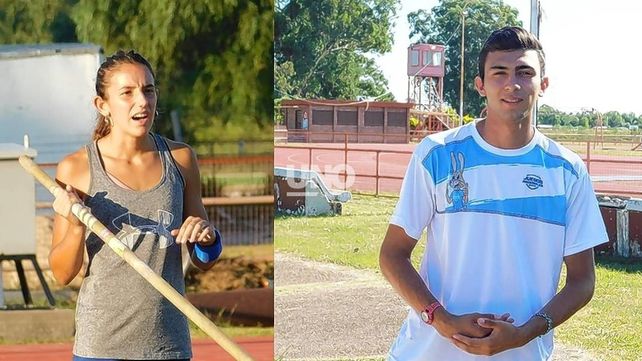 Luciana Gómez Iriondo y Valentín Molet son dos jóvenes atletas santafesinos con un gran futuro.