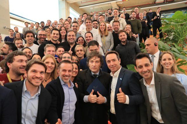 Milei visitó Mercado Libre: El único que puede generar riqueza es el empresario