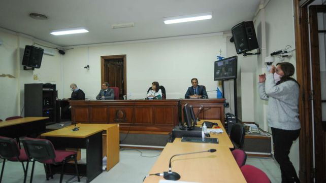 Lesa humanidad. El Tribunal que condenó a diez integrantes del Srvicio de Inteligencia (SI) durante la última dictadura. (Foto: Celina Mutti Lovera)