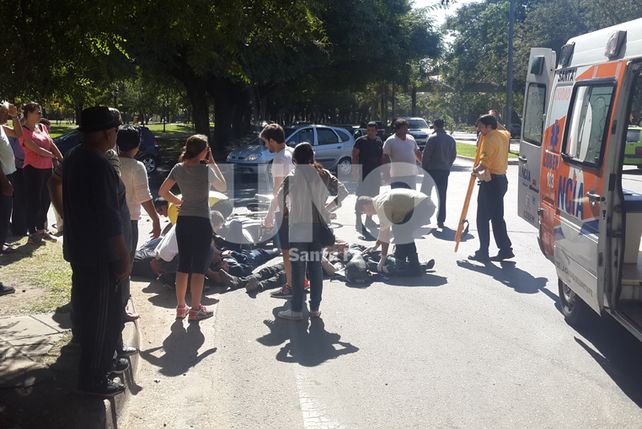 Los accidentados fueron cuatro