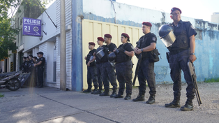 Fuerte operativo de seguridad en la seccional 21ª tras la fuga masiva de esta madrugada.&nbsp;