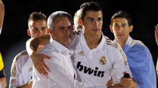 El portugués José Mourinho junto a Cristiano Ronaldo en la época dorada de Real Madrid.